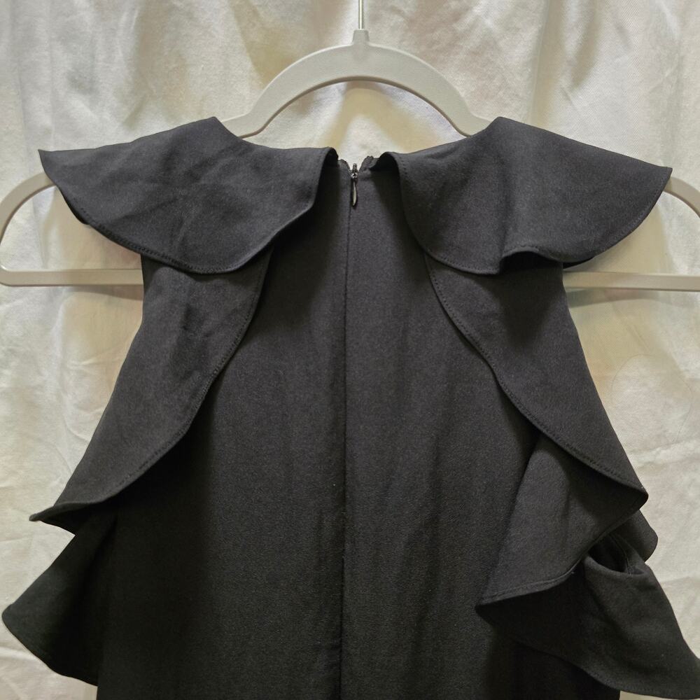 Altar'd State black sleeveless ruffle mini dress circle skirt back zip medium - Picture 11 of 11